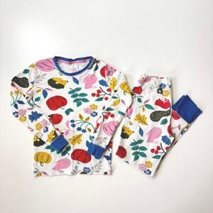 Mini Boden Kids 8Y 128cm Hedgehog Pumpkin Berry Print Pajamas Long Sleeve Set